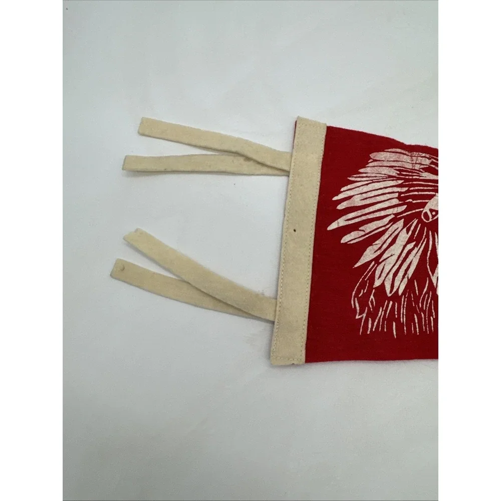 Vintage‎ Felt Custer Indians Penant Flag 17.5